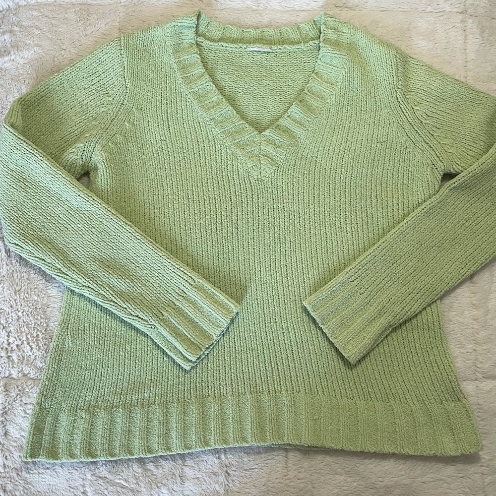 Green VNeck Sweater
